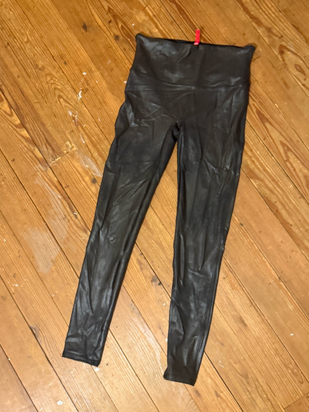 Spanx brand Black Faux Leather leggings